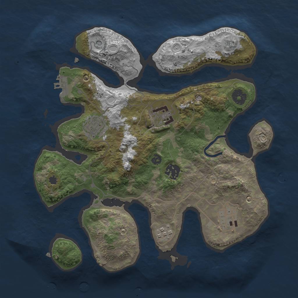 Rust Map: Procedural Map, Size: 3000, Seed: 2118711399, 15 Monuments