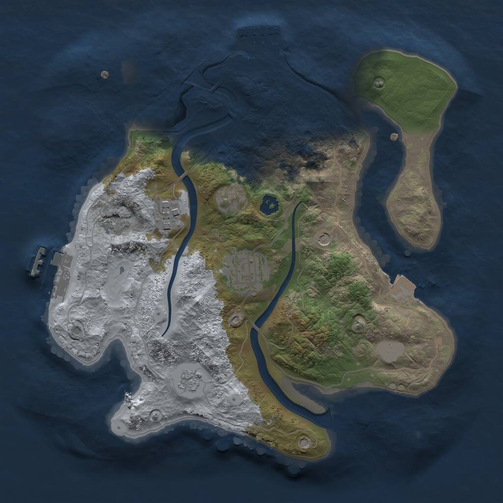 Rust Map: Procedural Map, Size: 2604, Seed: 323131, 7 Monuments