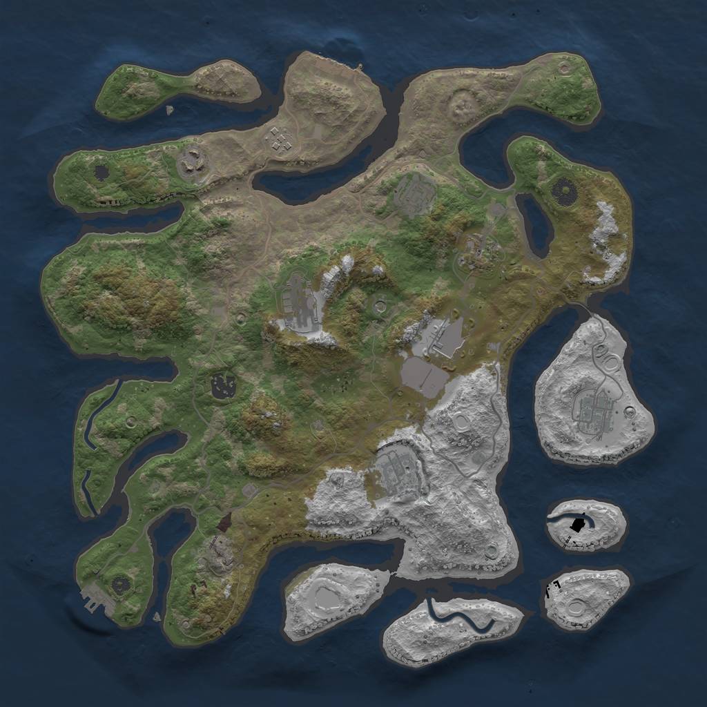 Rust Map: Procedural Map, Size: 4000, Seed: 337306, 20 Monuments