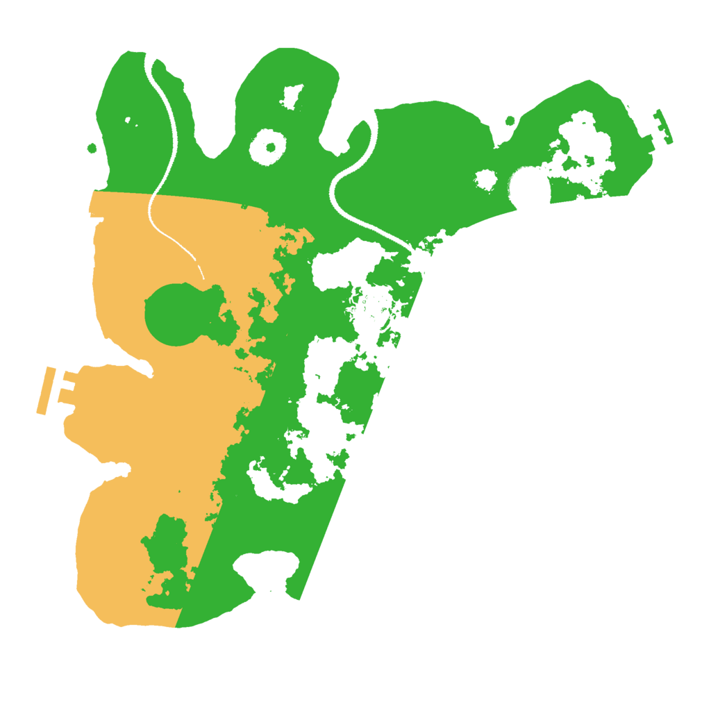 Biome Rust Map: Procedural Map, Size: 3000, Seed: 39592