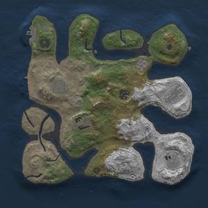 Thumbnail Rust Map: Procedural Map, Size: 3000, Seed: 39592, 16 Monuments