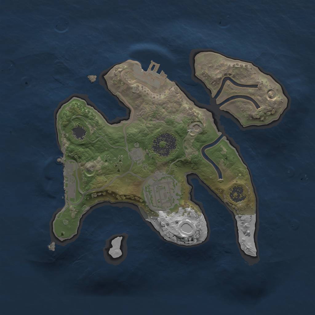 Rust Map: Procedural Map, Size: 2000, Seed: 124124, 10 Monuments