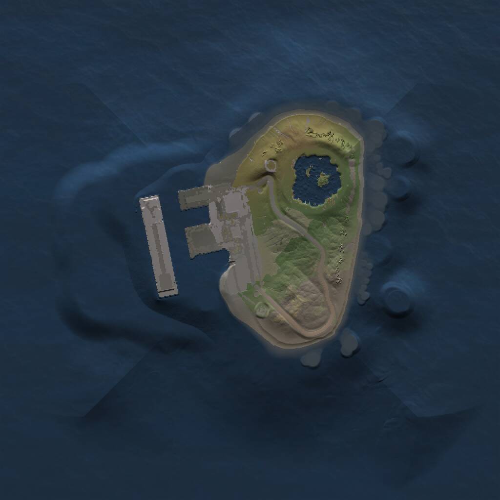 Rust Map: Procedural Map, Size: 1000, Seed: 4643, 2 Monuments