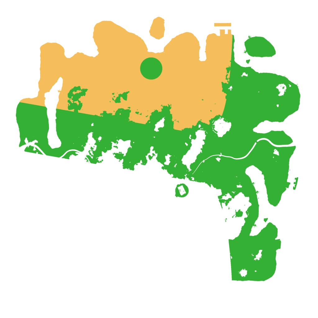 Biome Rust Map: Procedural Map, Size: 3800, Seed: 64500