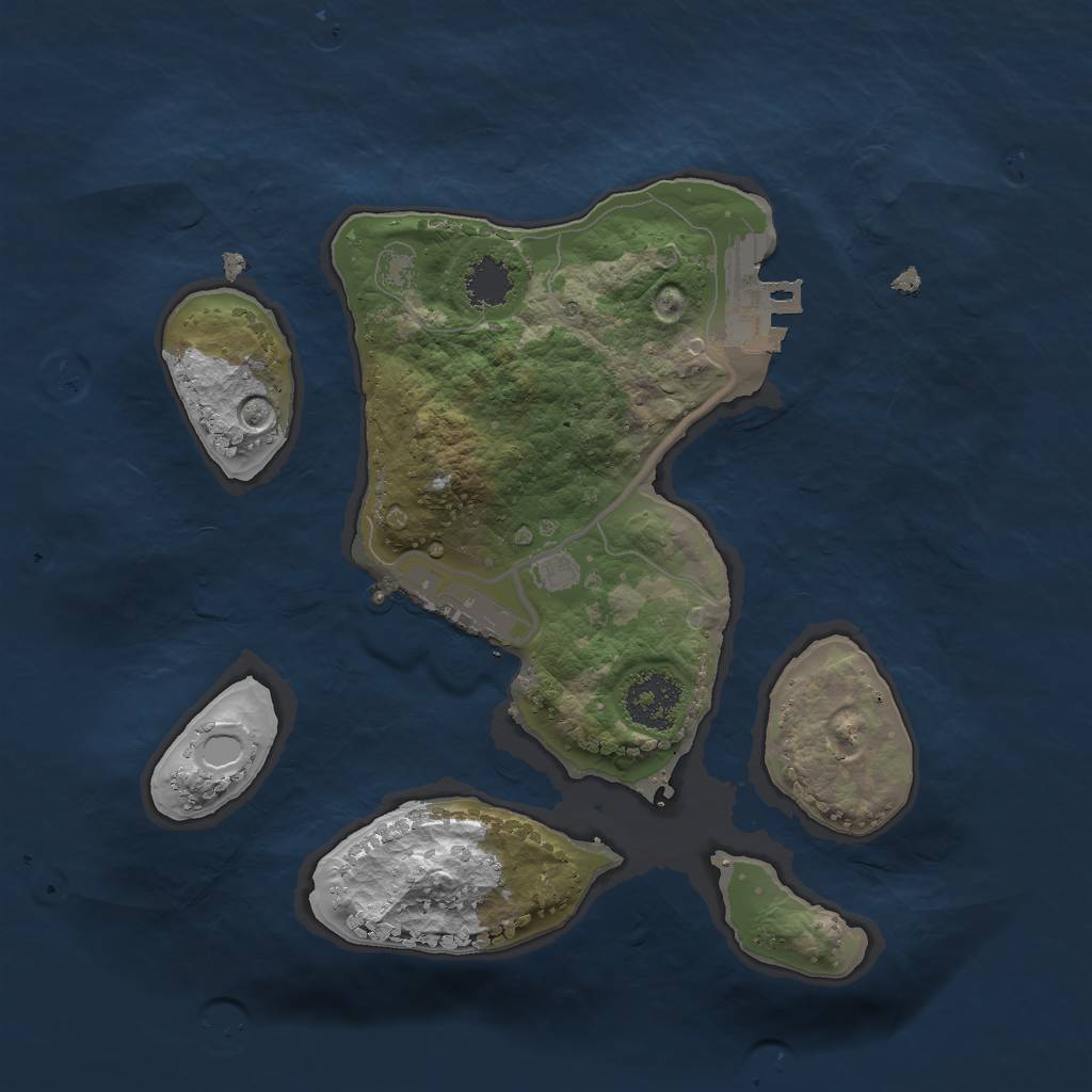 Rust Map: Procedural Map, Size: 2000, Seed: 5659, 9 Monuments