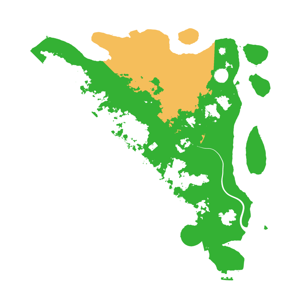 Biome Rust Map: Procedural Map, Size: 3700, Seed: 201307