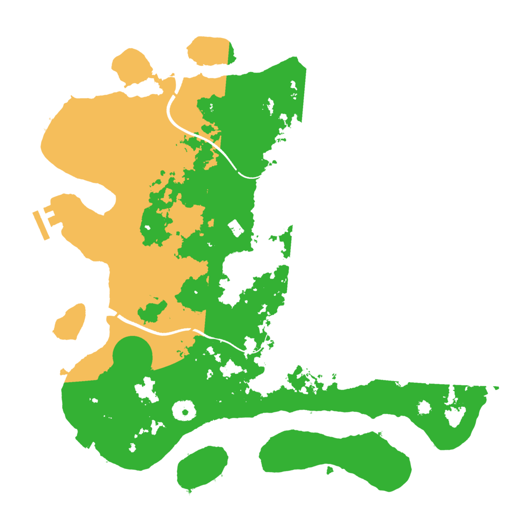 Biome Rust Map: Procedural Map, Size: 3500, Seed: 6489