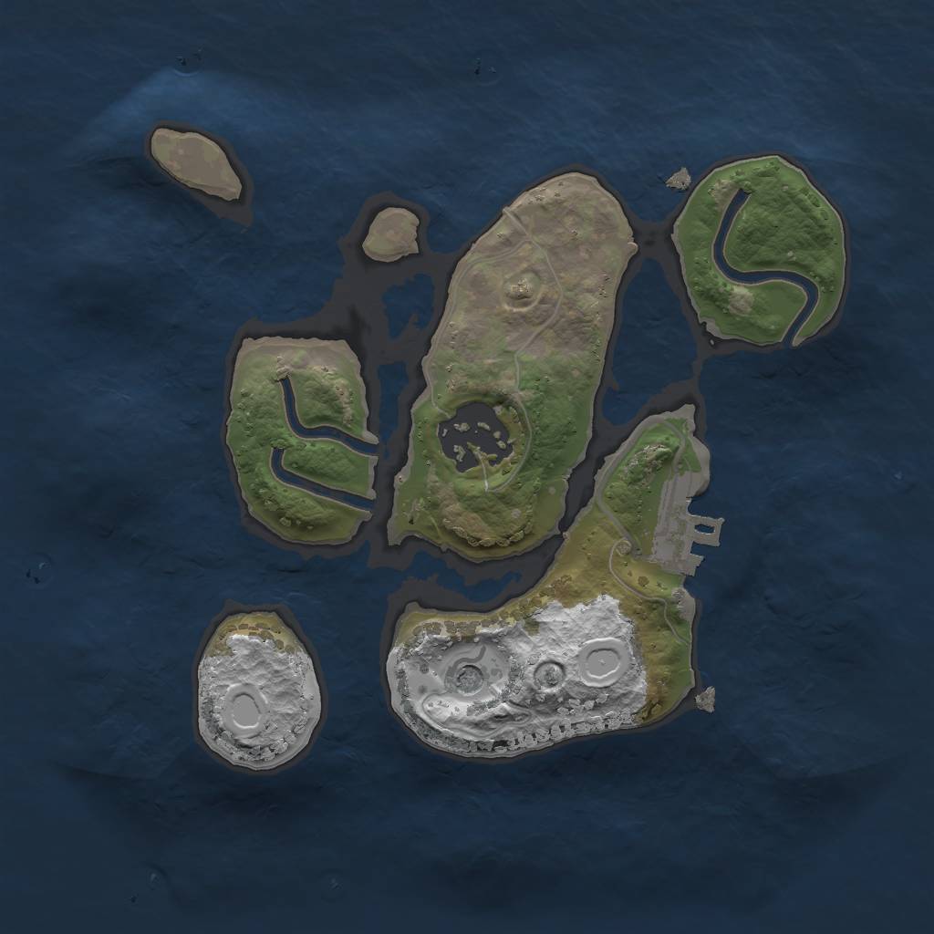 Rust Map: Procedural Map, Size: 2000, Seed: 696, 10 Monuments