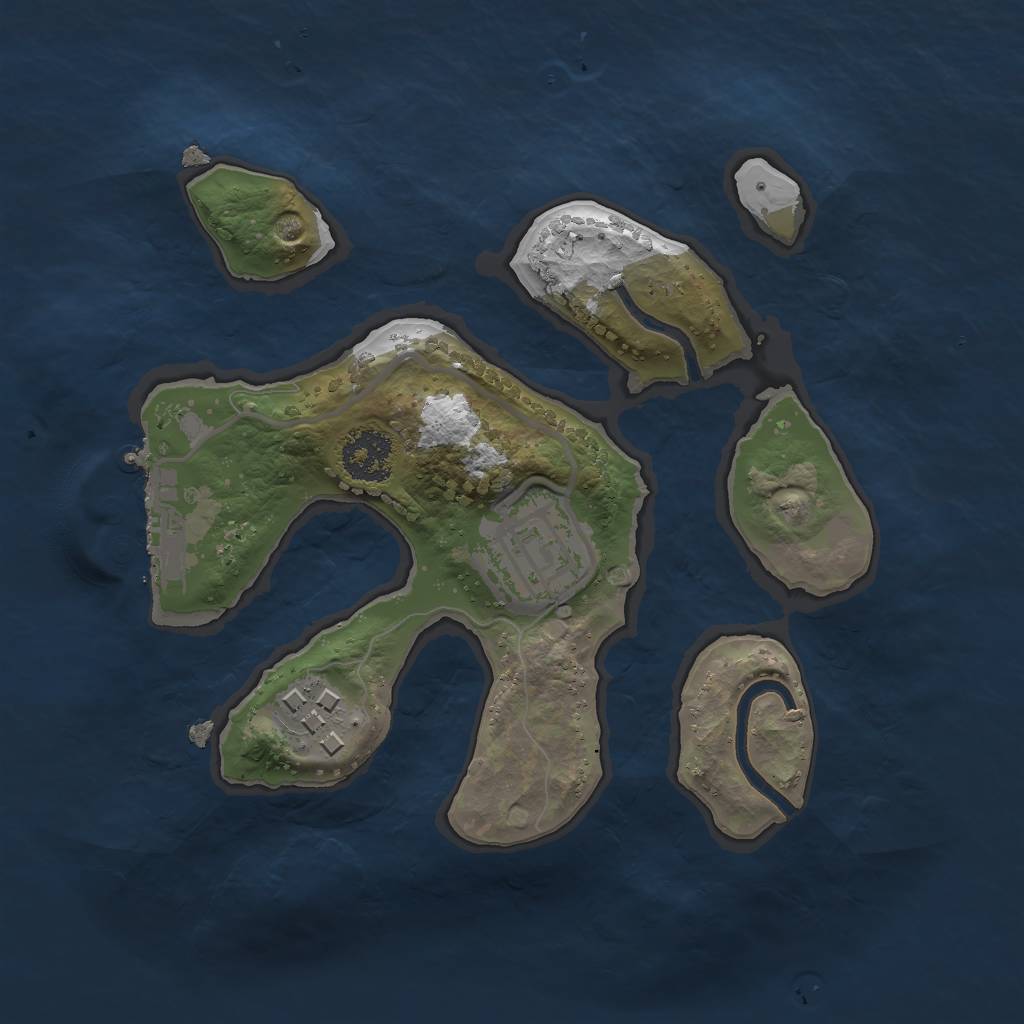 Rust Map: Procedural Map, Size: 2000, Seed: 3544, 10 Monuments