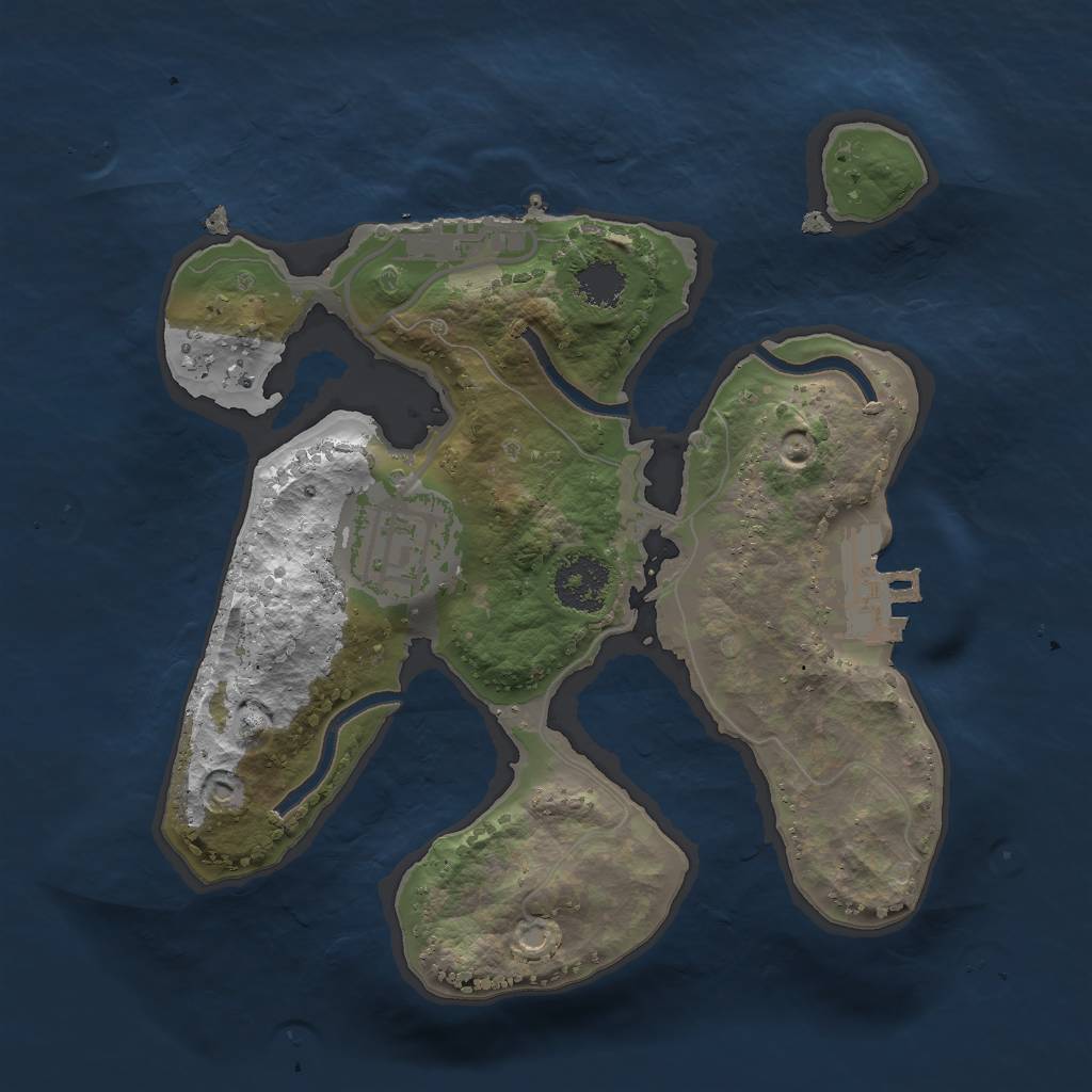 Rust Map: Procedural Map, Size: 2000, Seed: 1123411, 10 Monuments