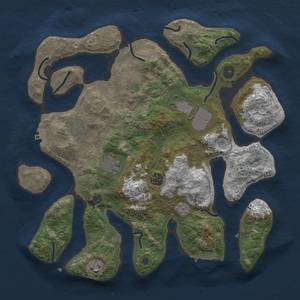 Thumbnail Rust Map: Procedural Map, Size: 3600, Seed: 22707, 18 Monuments