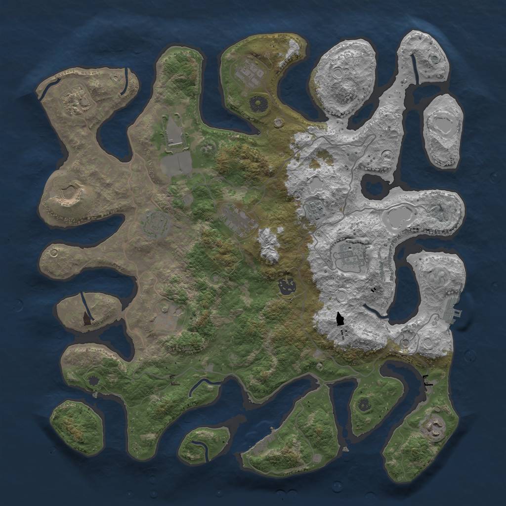 Rust Map: Procedural Map, Size: 4250, Seed: 449127648, 22 Monuments