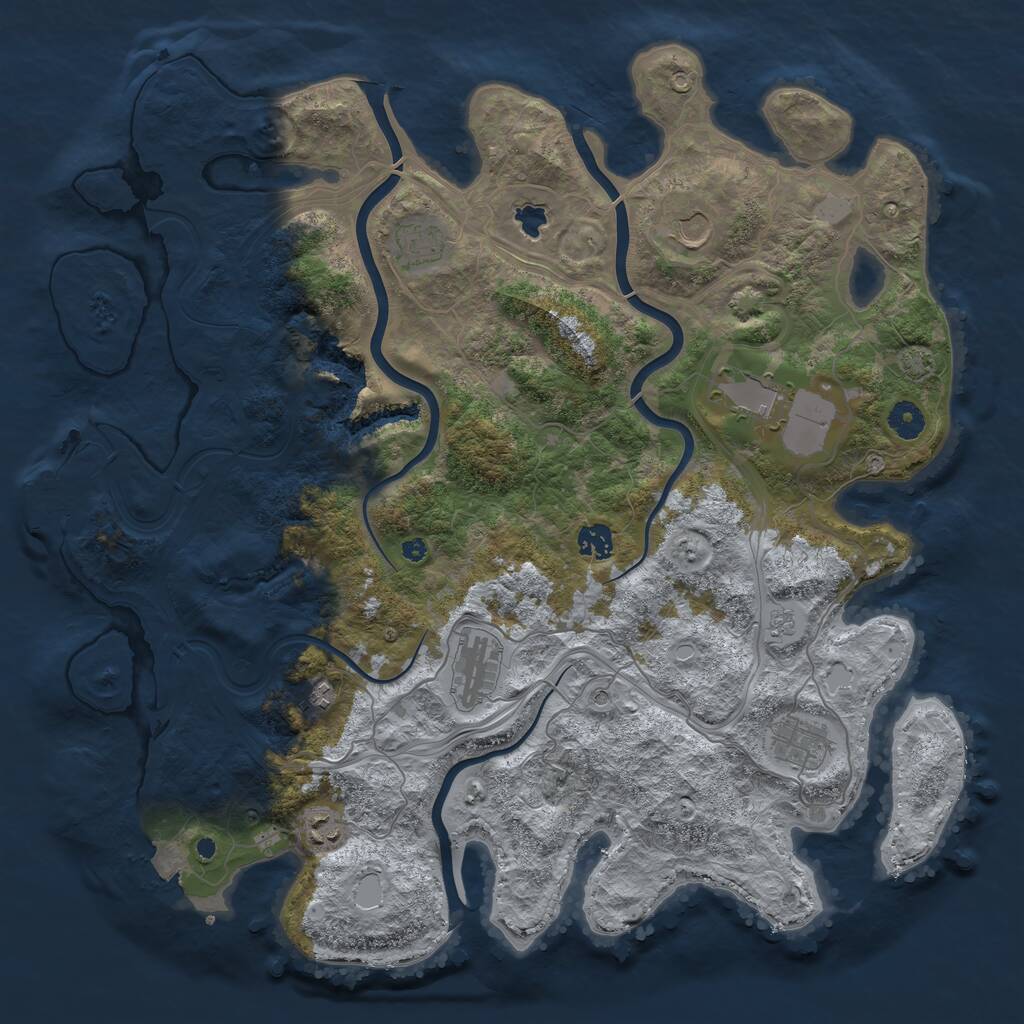 Rust Map: Procedural Map, Size: 4250, Seed: 7986, 13 Monuments