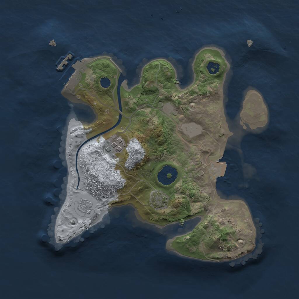 Rust Map: Procedural Map, Size: 2332, Seed: 30508, 5 Monuments