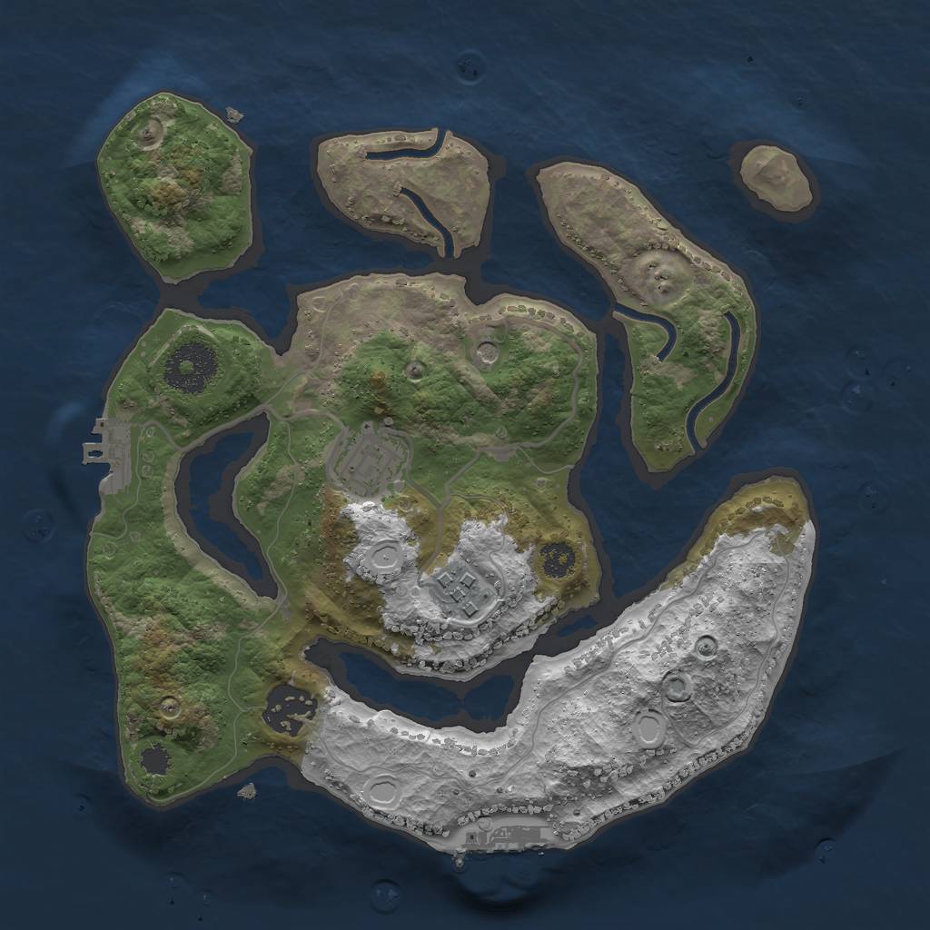 Rust Map: Procedural Map, Size: 2700, Seed: 2234, 14 Monuments
