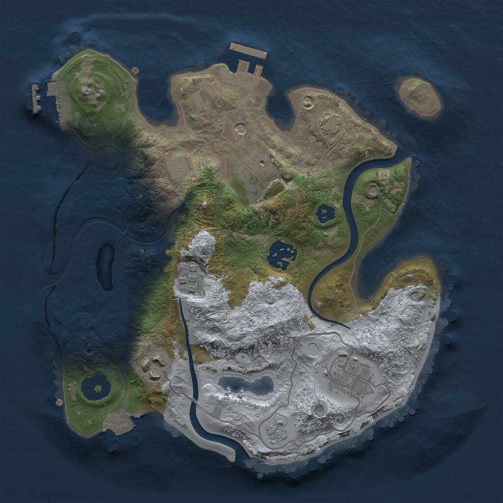 Rust Map: Procedural Map, Size: 2700, Seed: 2234, 11 Monuments