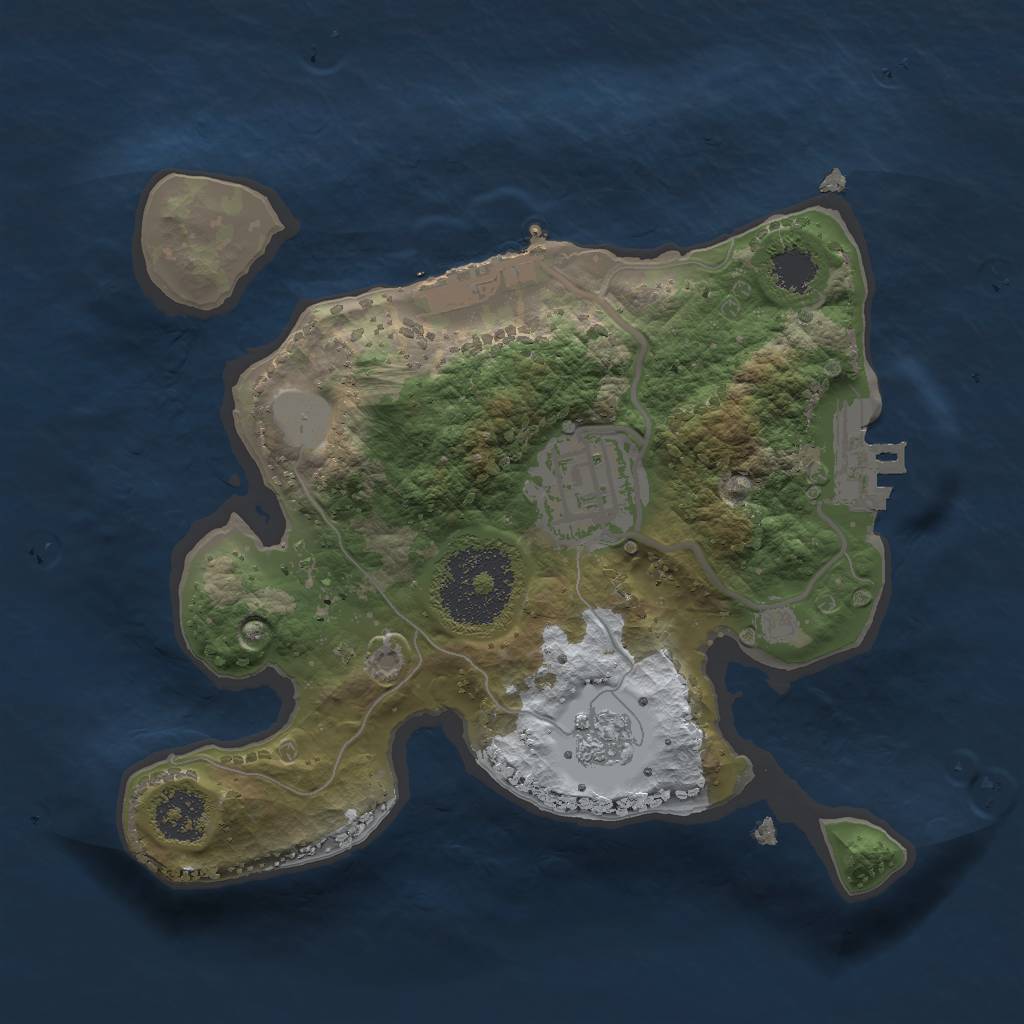 Rust Map: Procedural Map, Size: 2000, Seed: 3113, 9 Monuments