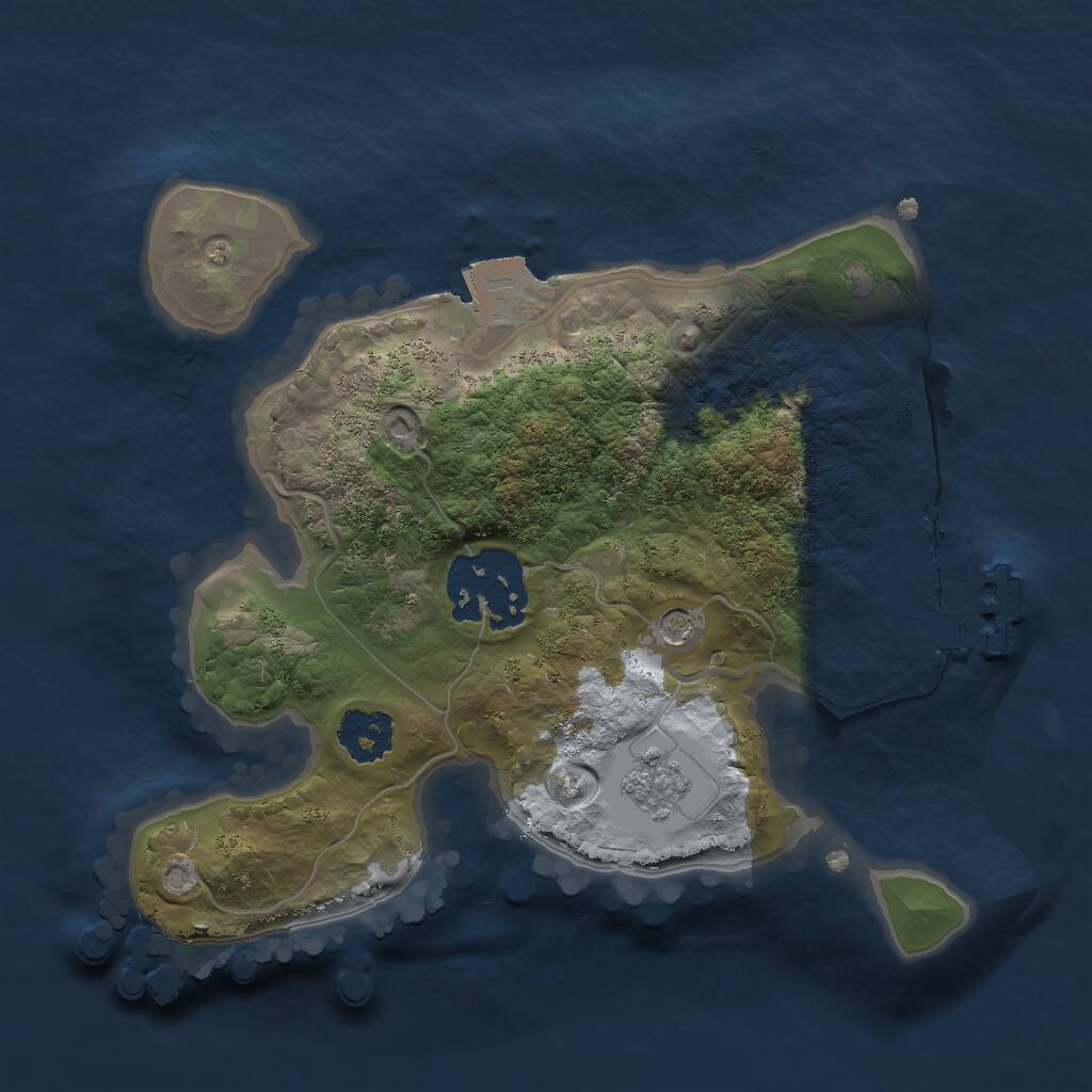Rust Map: Procedural Map, Size: 2000, Seed: 3113, 5 Monuments