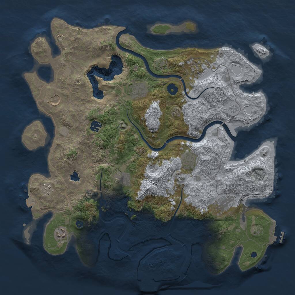 Rust Map: Procedural Map, Size: 4000, Seed: 531835, 15 Monuments
