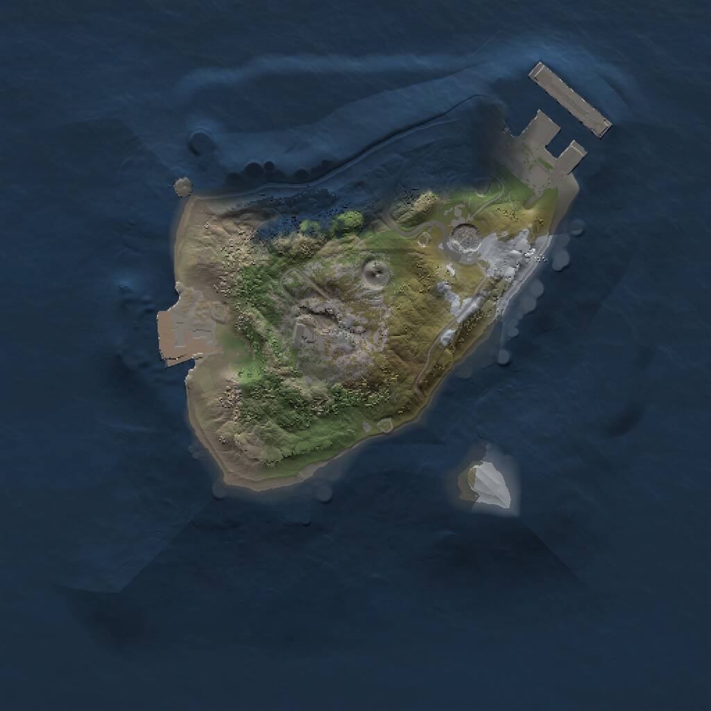 Rust Map: Procedural Map, Size: 1500, Seed: 25125562, 3 Monuments