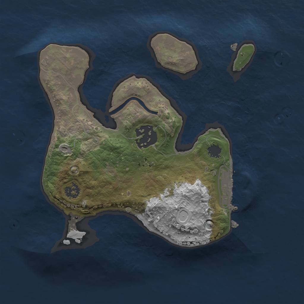 Rust Map: Procedural Map, Size: 2000, Seed: 980894869, 9 Monuments