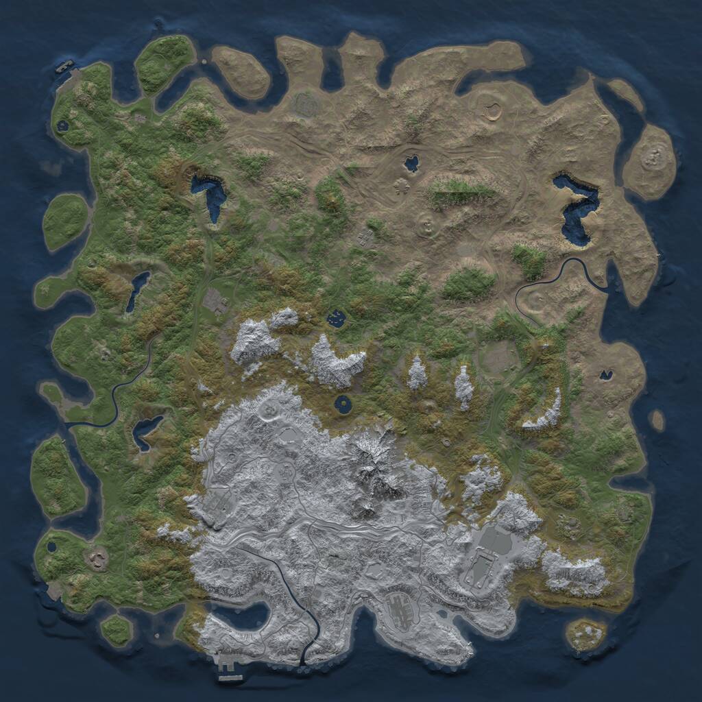 Rust Map: Procedural Map, Size: 6000, Seed: 1795479420, 17 Monuments
