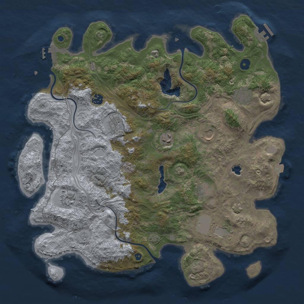 Rust Map: Procedural Map, Size: 4250, Seed: 106148, 15 Monuments