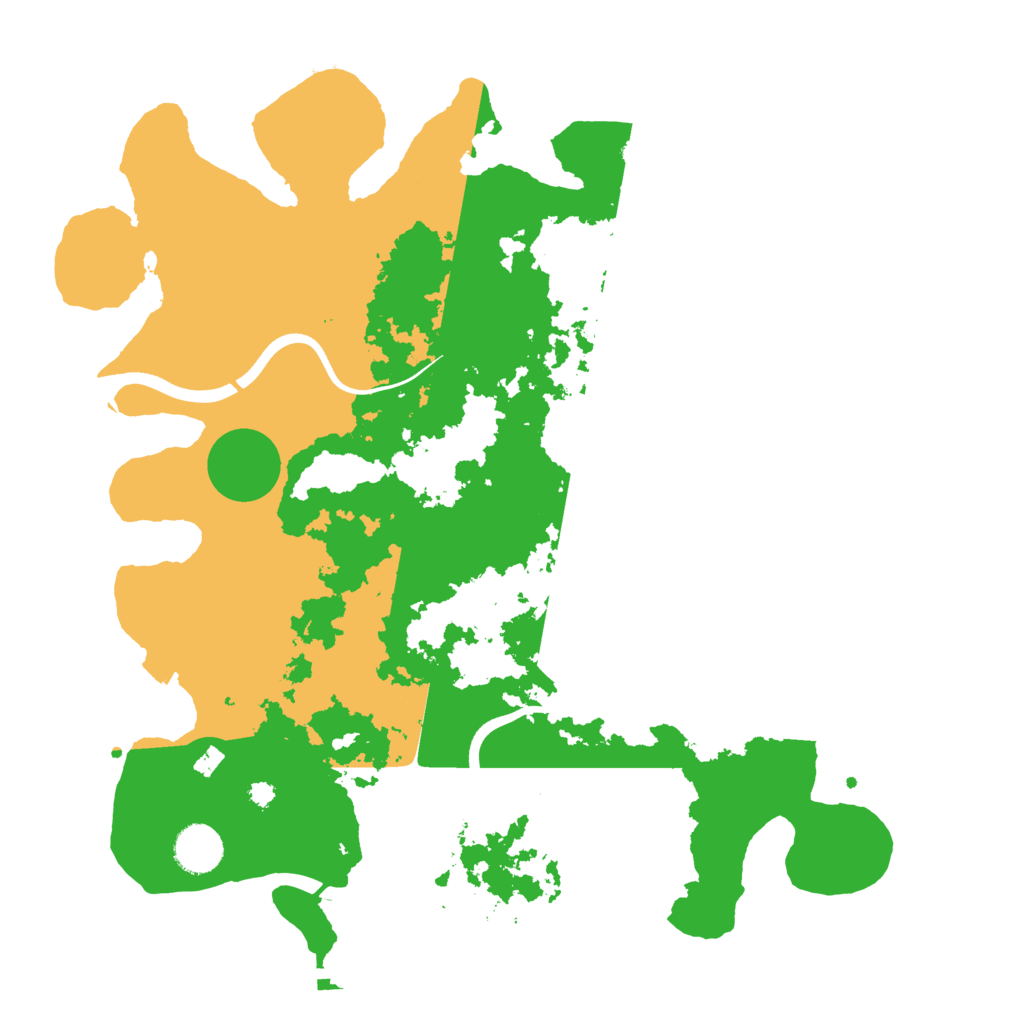 Biome Rust Map: Procedural Map, Size: 3700, Seed: 8000