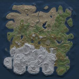 Thumbnail Rust Map: Procedural Map, Size: 4500, Seed: 37, 16 Monuments