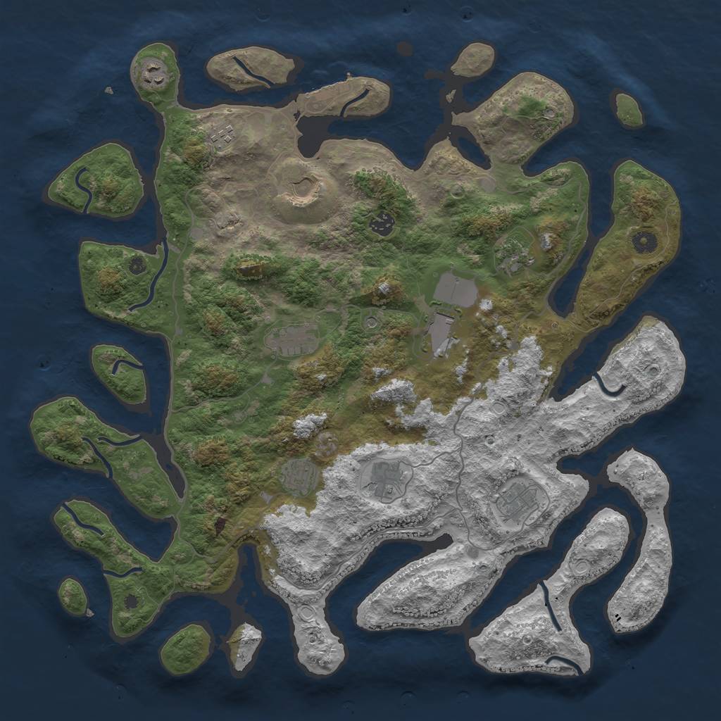 Rust Map: Procedural Map, Size: 4500, Seed: 246, 20 Monuments