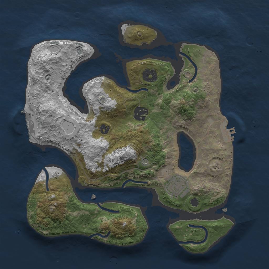 Rust Map: Procedural Map, Size: 2800, Seed: 545245, 13 Monuments