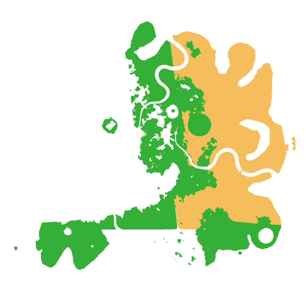 Biome Rust Map: Procedural Map, Size: 3550, Seed: 123460