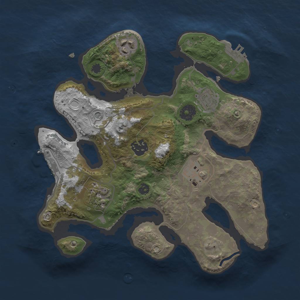 Rust Map: Procedural Map, Size: 2800, Seed: 3921769, 16 Monuments