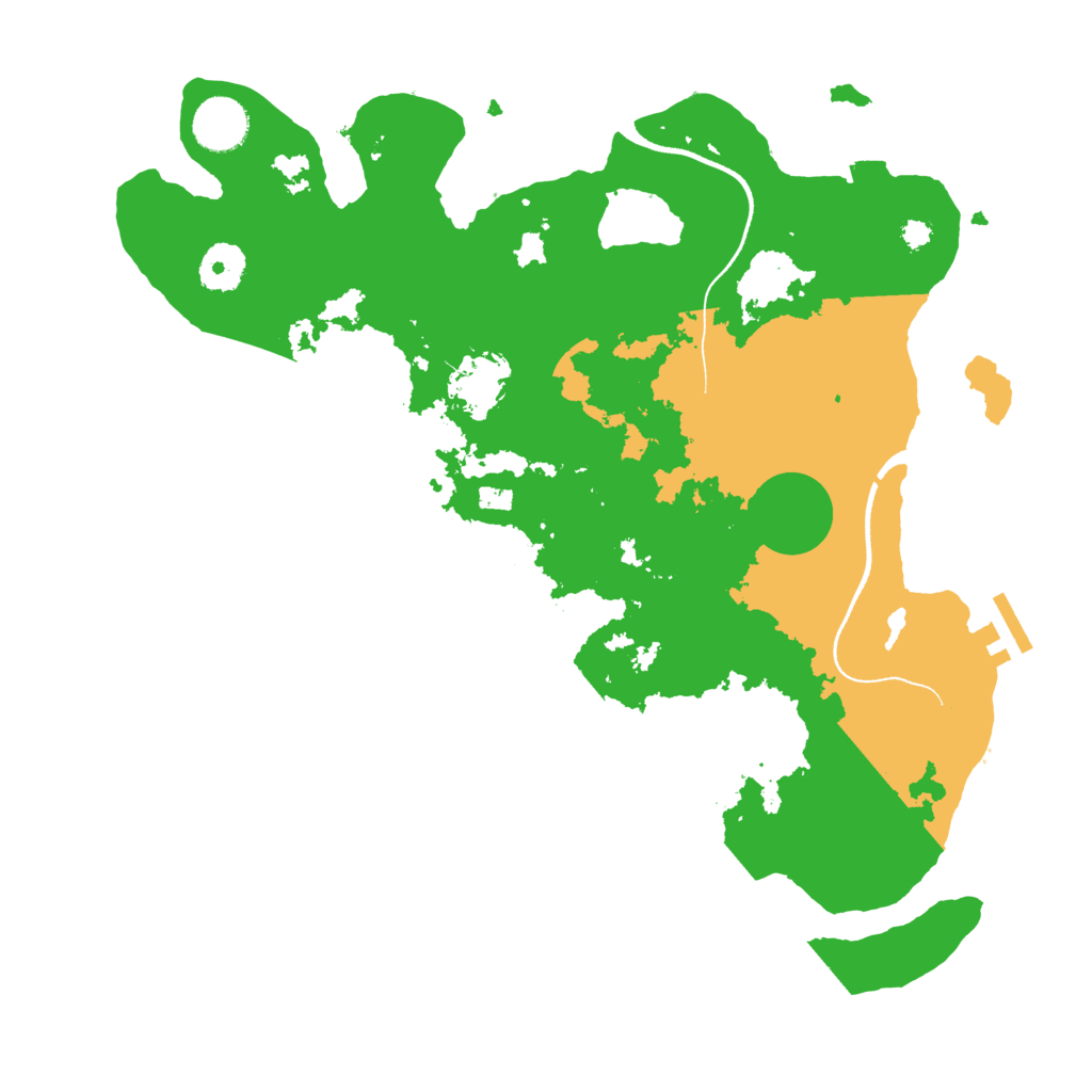 Biome Rust Map: Procedural Map, Size: 3500, Seed: 128753