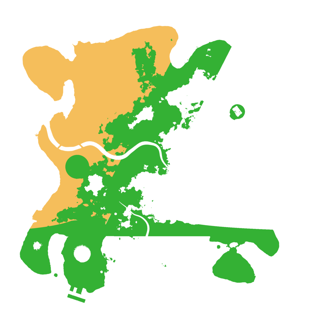 Biome Rust Map: Procedural Map, Size: 3500, Seed: 1975