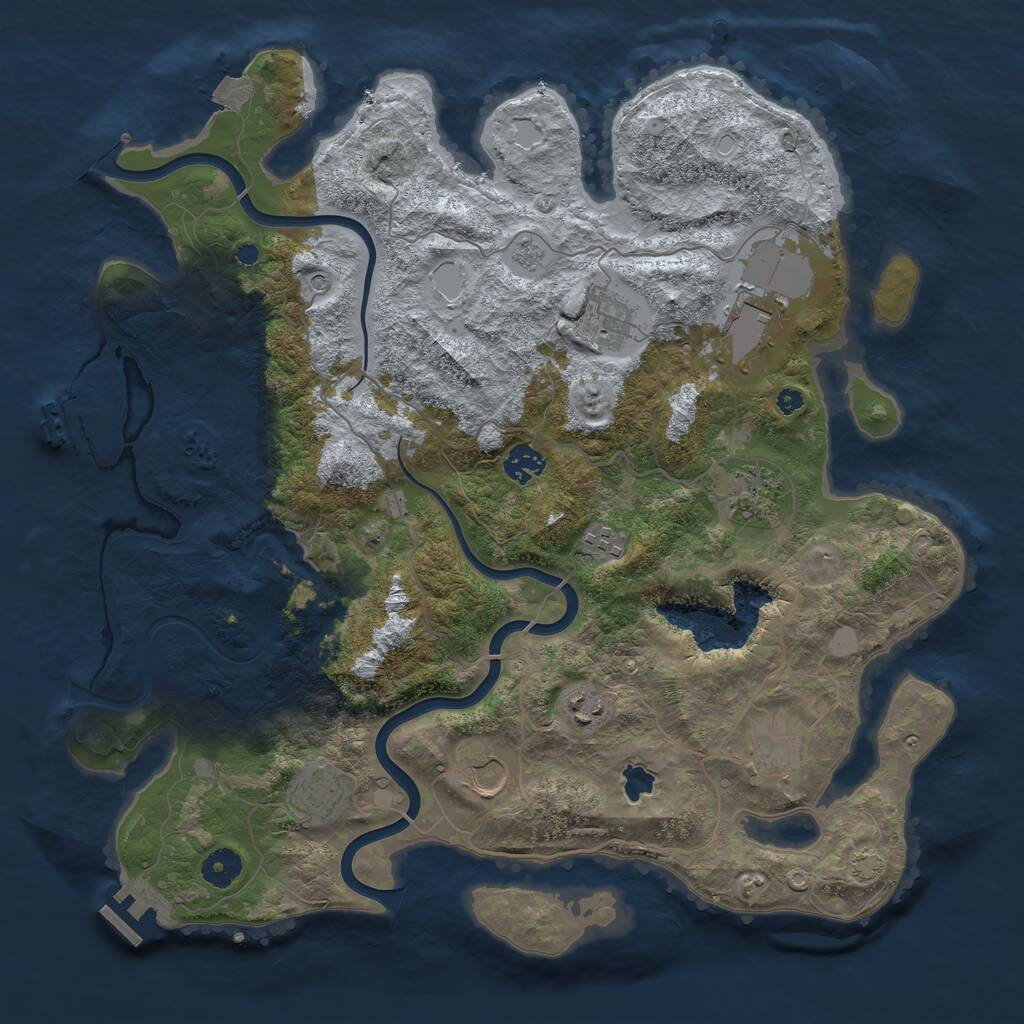 Rust Map: Procedural Map, Size: 4000, Seed: 916732, 15 Monuments