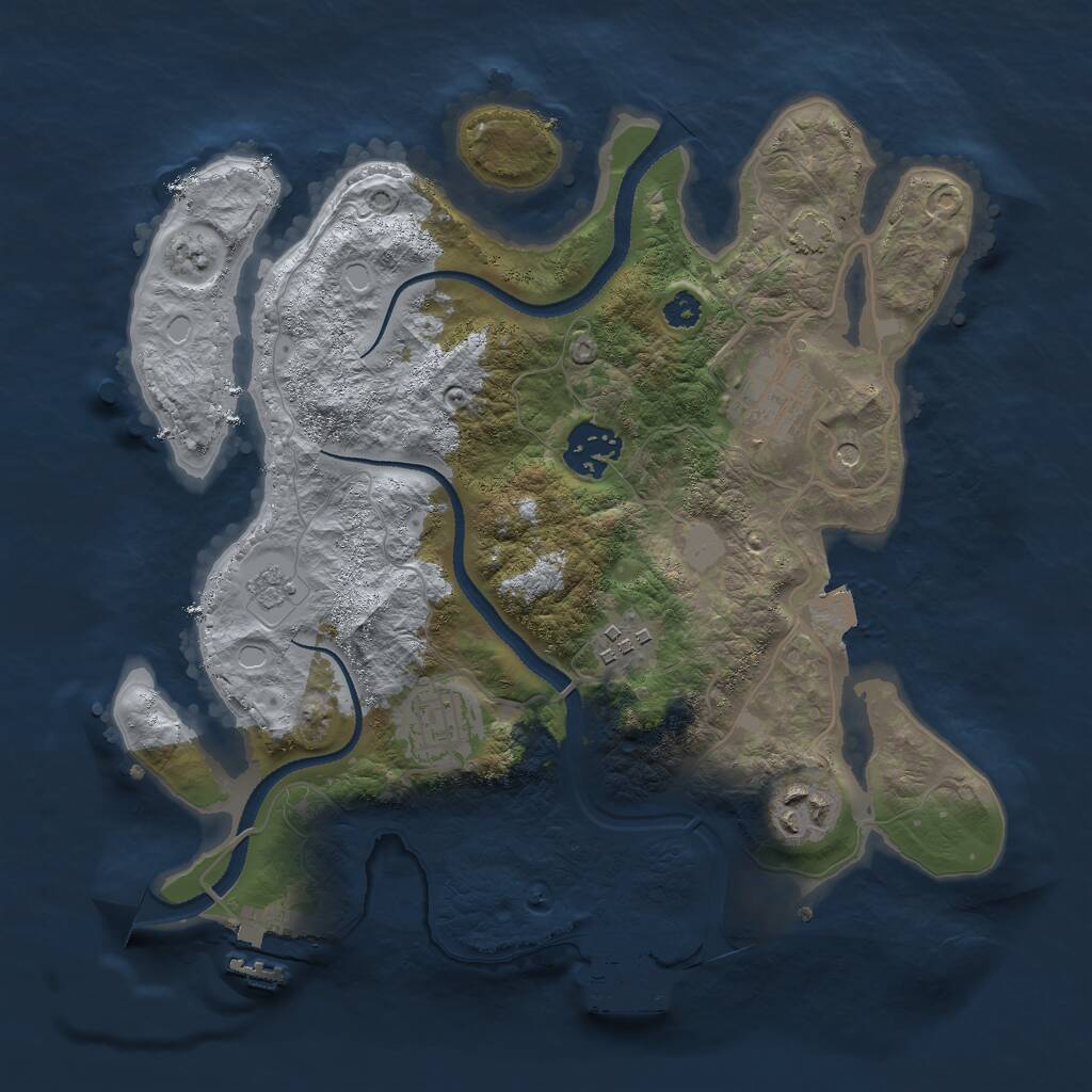 Rust Map: Procedural Map, Size: 3000, Seed: 20210813, 11 Monuments