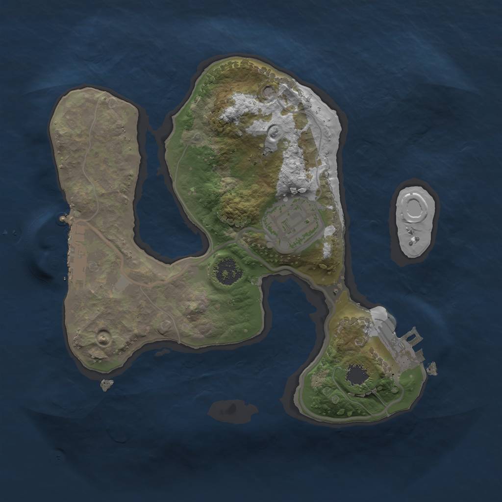 Rust Map: Procedural Map, Size: 2000, Seed: 4940, 10 Monuments