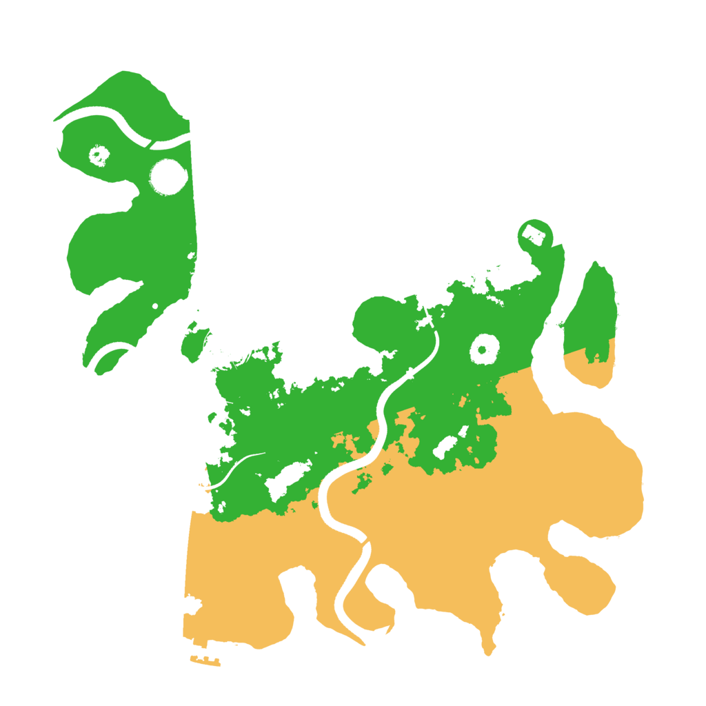 Biome Rust Map: Procedural Map, Size: 3500, Seed: 203985