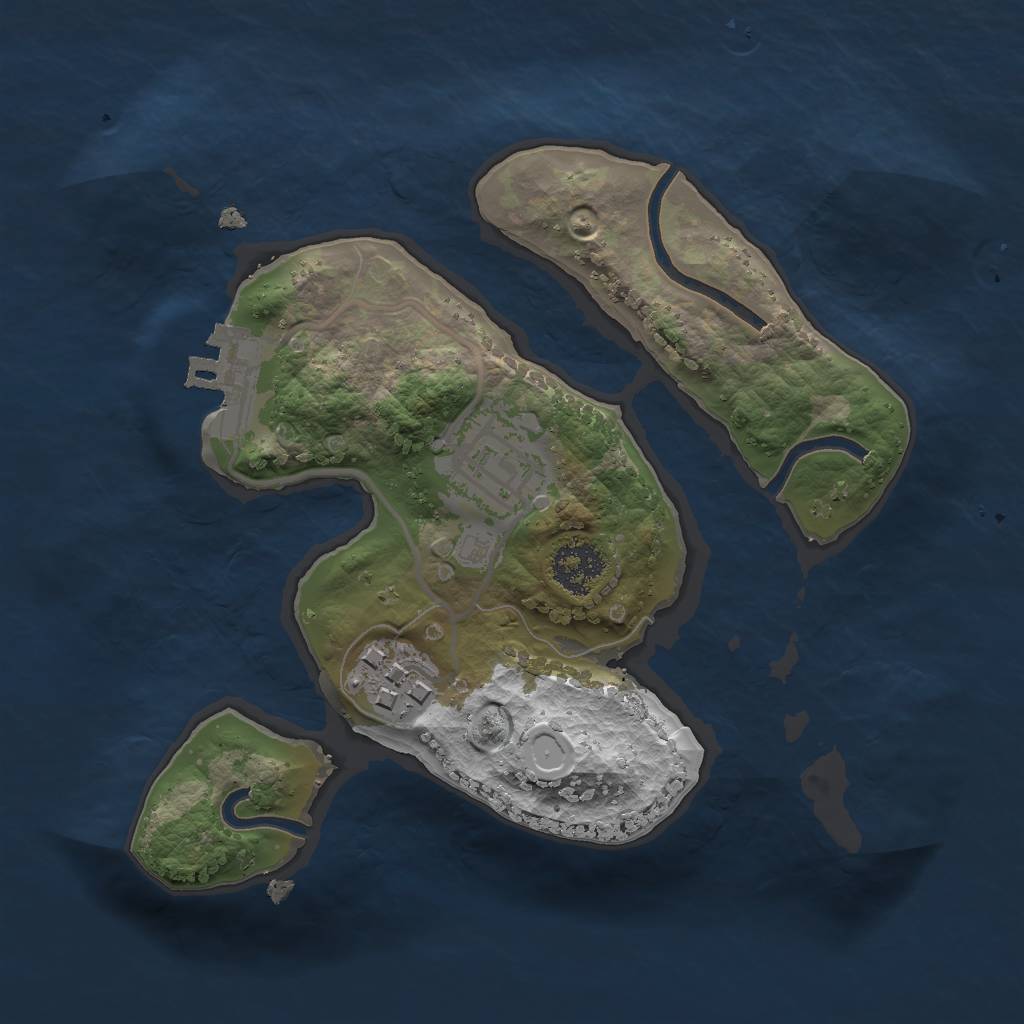 Rust Map: Procedural Map, Size: 2000, Seed: 54, 11 Monuments