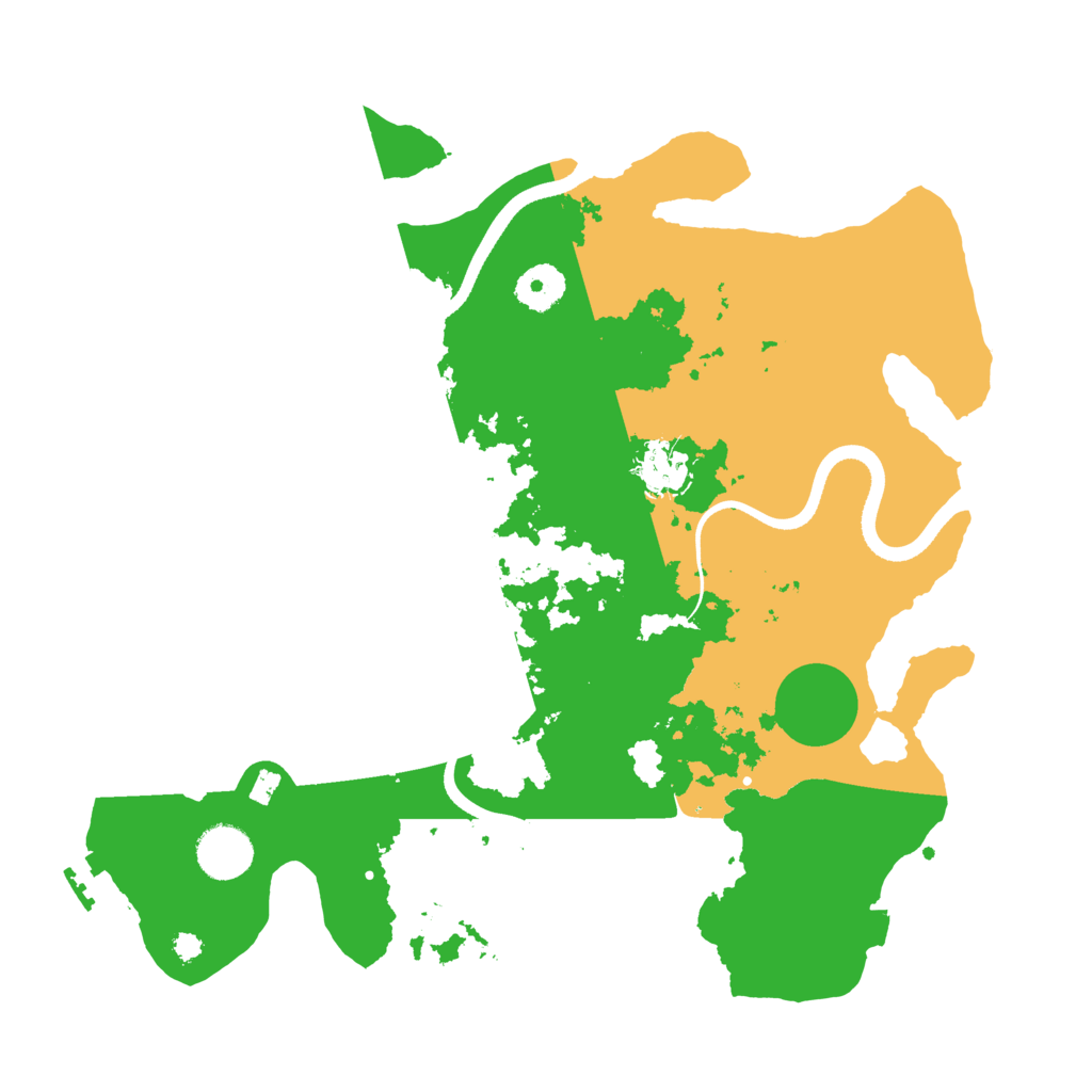 Biome Rust Map: Procedural Map, Size: 3500, Seed: 15799