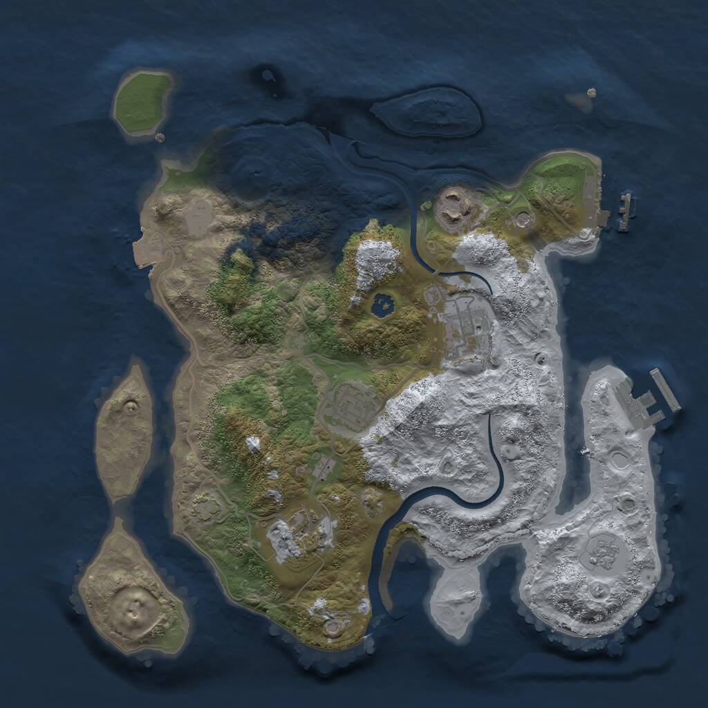 Rust Map: Procedural Map, Size: 3000, Seed: 1798759693, 10 Monuments
