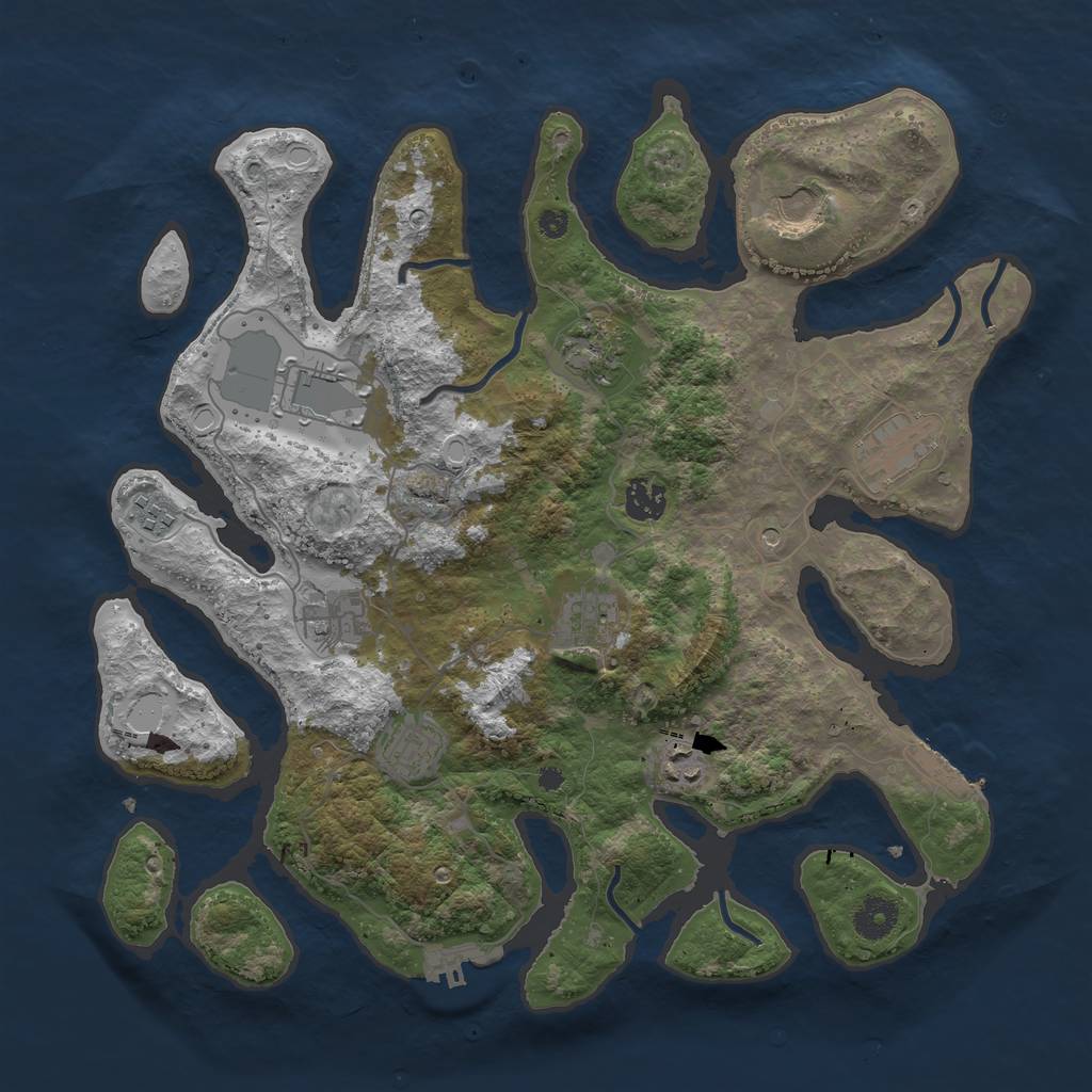 Rust Map: Procedural Map, Size: 3800, Seed: 13082021, 21 Monuments