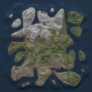 Thumbnail Rust Map: Procedural Map, Size: 3700, Seed: 807189957, 21 Monuments