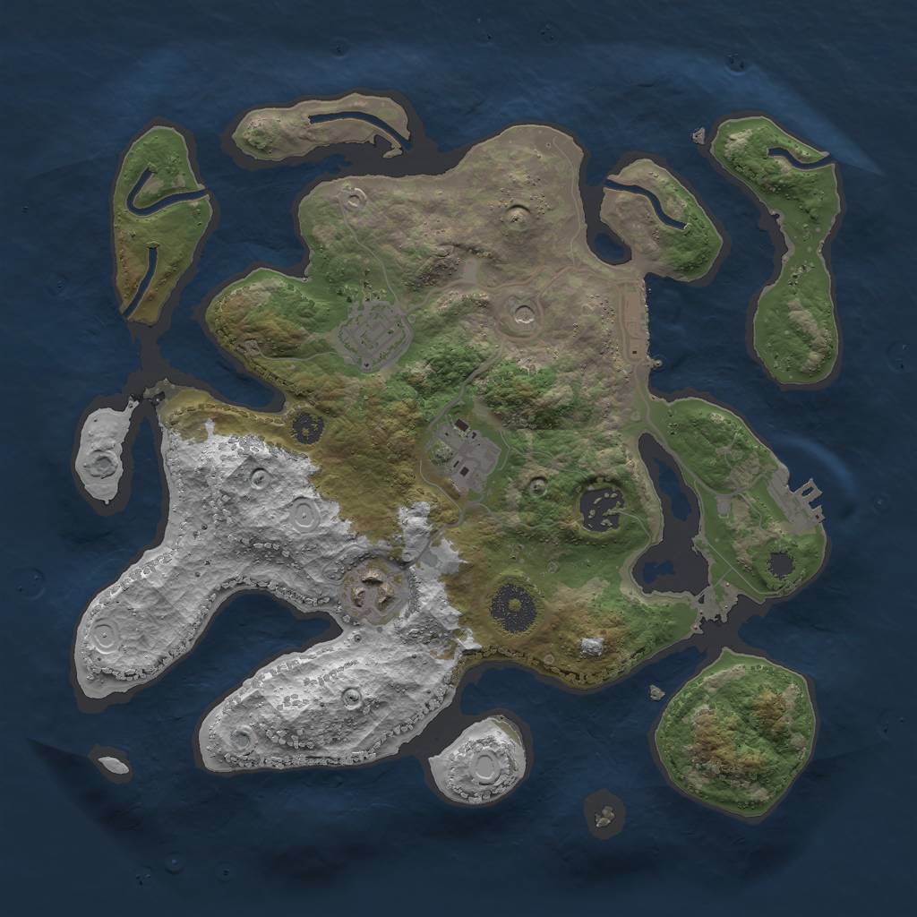 Rust Map: Procedural Map, Size: 3000, Seed: 766234182, 15 Monuments