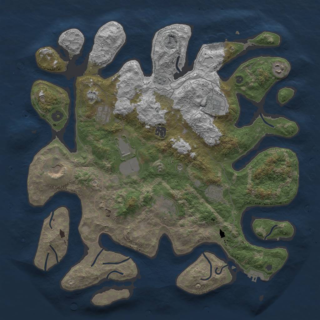 Rust Map: Procedural Map, Size: 4250, Seed: 143, 20 Monuments