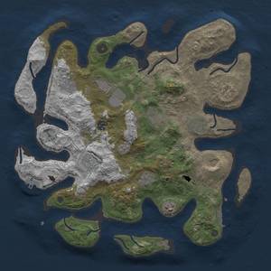 Thumbnail Rust Map: Procedural Map, Size: 3950, Seed: 82317798, 22 Monuments