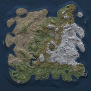 Thumbnail Rust Map: Procedural Map, Size: 4250, Seed: 25, 16 Monuments