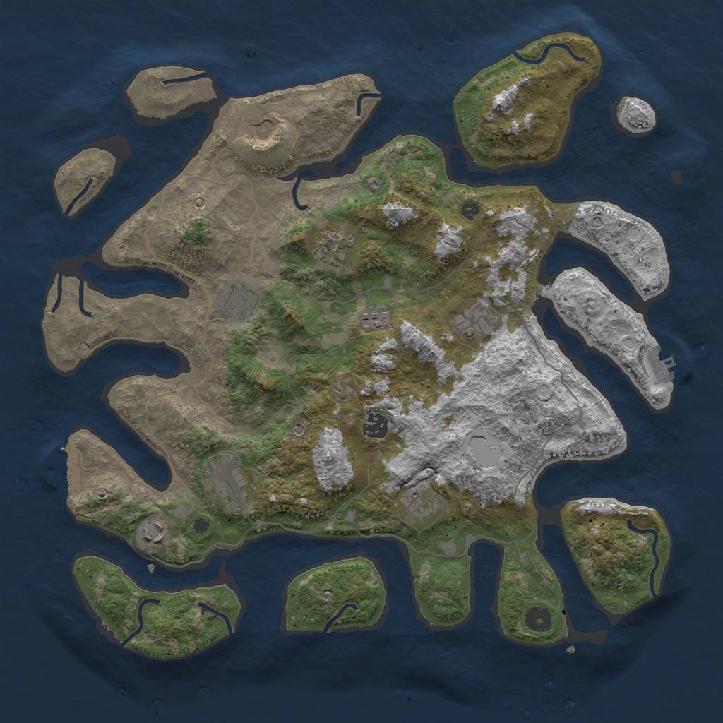 Rust Map: Procedural Map, Size: 4250, Seed: 25, 20 Monuments