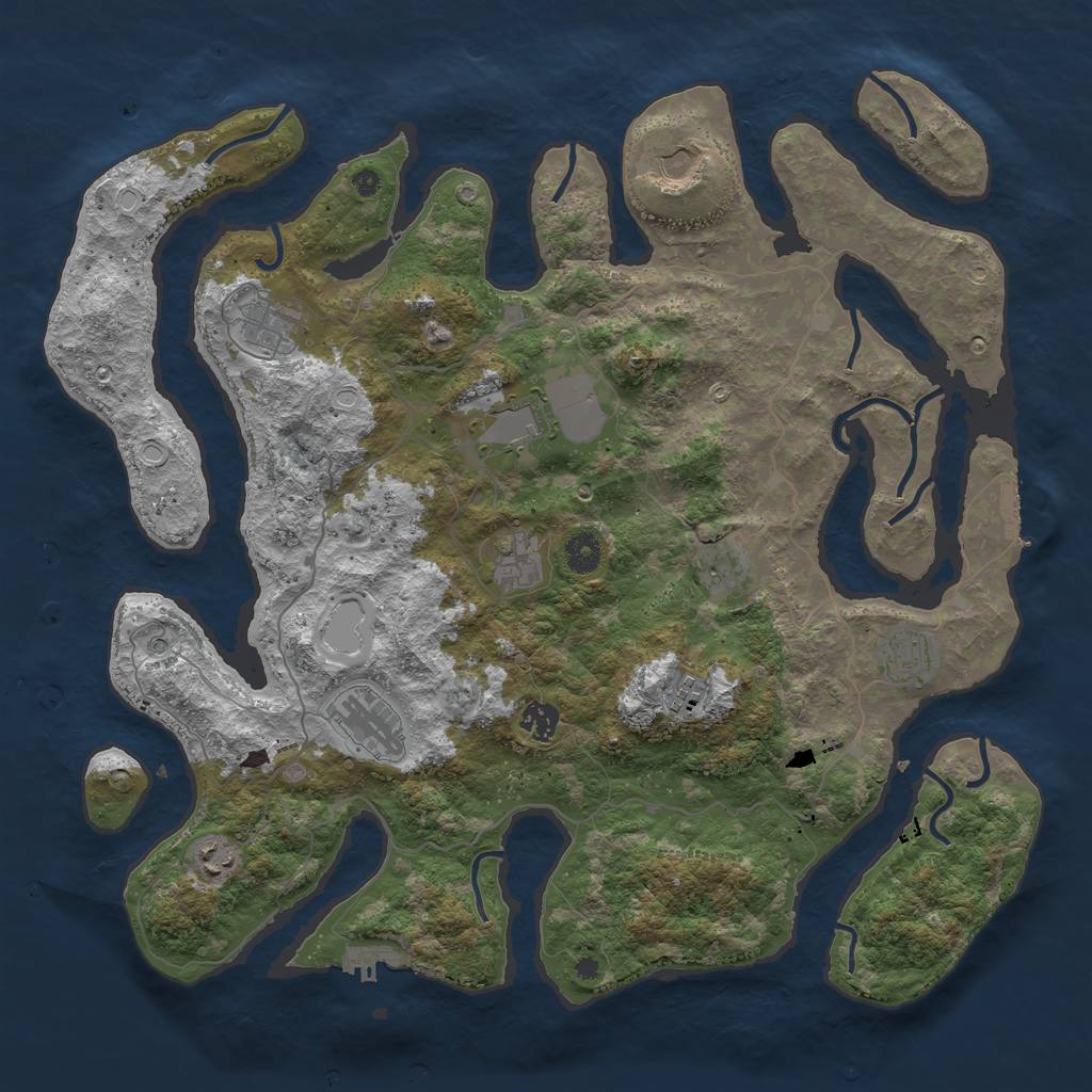 Rust Map: Procedural Map, Size: 4250, Seed: 42500, 21 Monuments